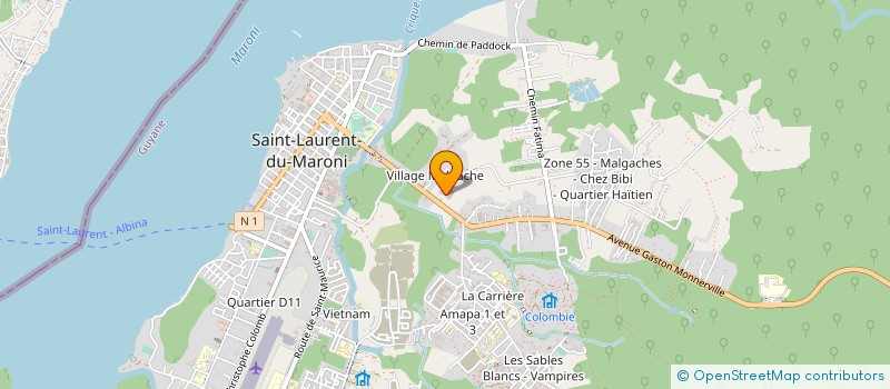 localisation de l'entreprise MONSIEUR ROGER BHAGOOA à SAINT-LAURENT-DU-MARONI