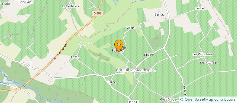 localisation de l'entreprise MONSIEUR ROGER BLANLEUIL à CRITEUIL-LA-MAGDELEINE