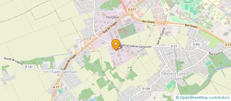 localisation de l'entreprise MONSIEUR ROGER BOGE  ROSIERES-PRES-TROYES