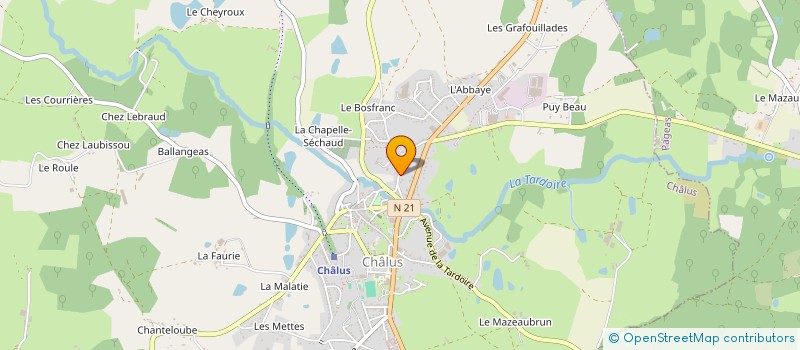 localisation de l'entreprise MONSIEUR ROGER BOUCHAUD à CHALUS