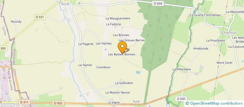 localisation de l'entreprise MONSIEUR ROGER BOUDON à SAINT-JOUIN-DE-BLAVOU