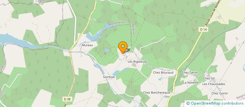 localisation de l'entreprise MONSIEUR ROGER BOUILLY  BAIGNES-SAINTE-RADEGONDE