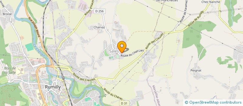 localisation de l'entreprise MONSIEUR ROGER BRANCHARD  VALLIERES-SUR-FIER