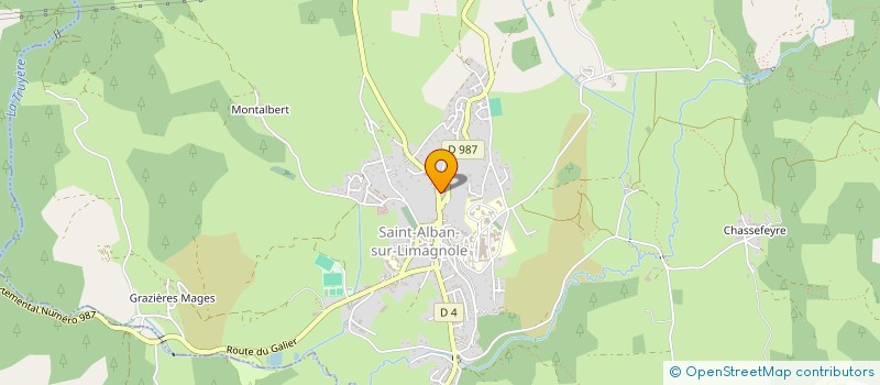 localisation de l'entreprise MONSIEUR ROGER BRUNEL  SAINT-ALBAN-SUR-LIMAGNOLE