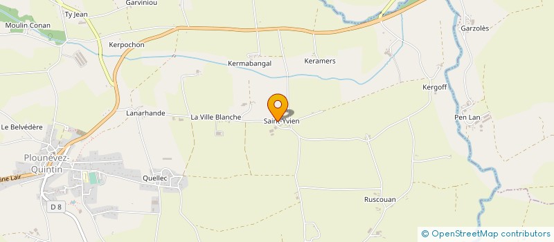 localisation de l'entreprise MONSIEUR ROGER BURLOT  PLOUNEVEZ QUINTIN