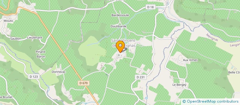 localisation de l'entreprise MONSIEUR ROGER BURNEREAU  SAINT-VINCENT-DE-PERTIGNAS
