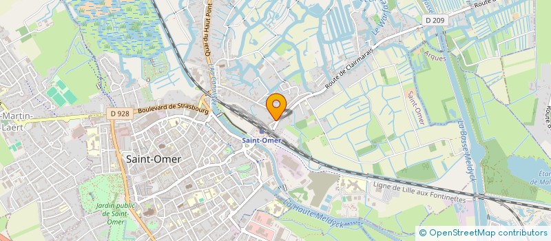 localisation de l'entreprise MONSIEUR ROGER CASTRIQUE  SAINT-OMER