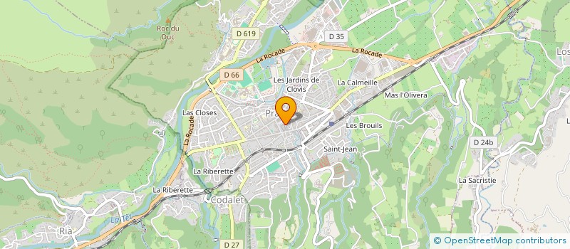 localisation de l'entreprise MONSIEUR ROGER CAZALS  PRADES