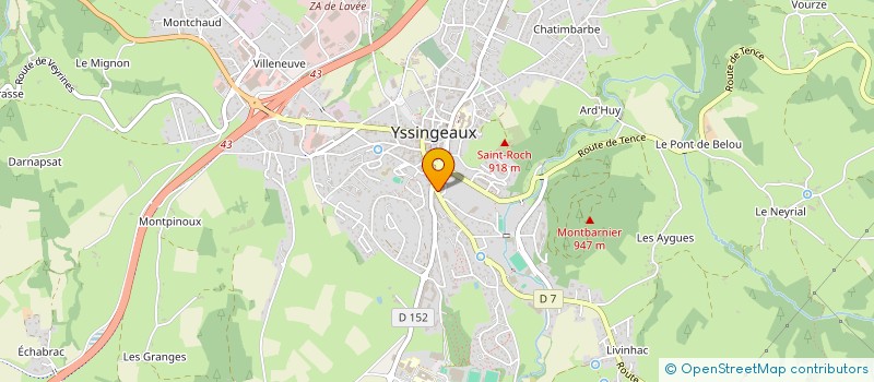 localisation de l'entreprise MONSIEUR ROGER CELLE  YSSINGEAUX