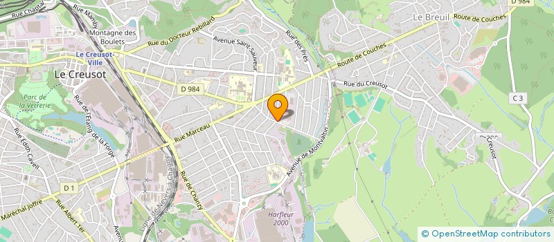 localisation de l'entreprise MONSIEUR ROGER CHARACHE  LE CREUSOT