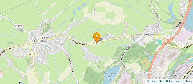 localisation de l'entreprise MONSIEUR ROGER CHAVET  SANVIGNES-LES-MINES