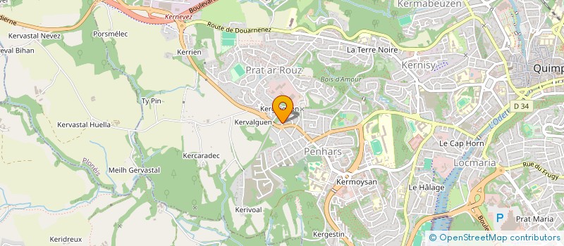 localisation de l'entreprise MONSIEUR ROGER COETMEN  QUIMPER