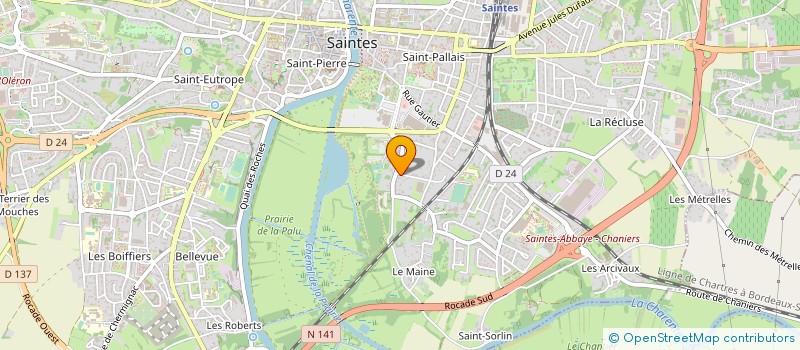 localisation de l'entreprise MONSIEUR ROGER CORABOEUF  SAINTES