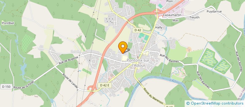 localisation de l'entreprise MONSIEUR ROGER DAGUINOS  PRECHACQ-LES-BAINS