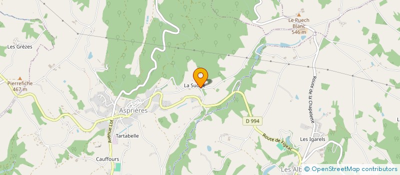 localisation de l'entreprise MONSIEUR ROGER DELERIS  ASPRIERES