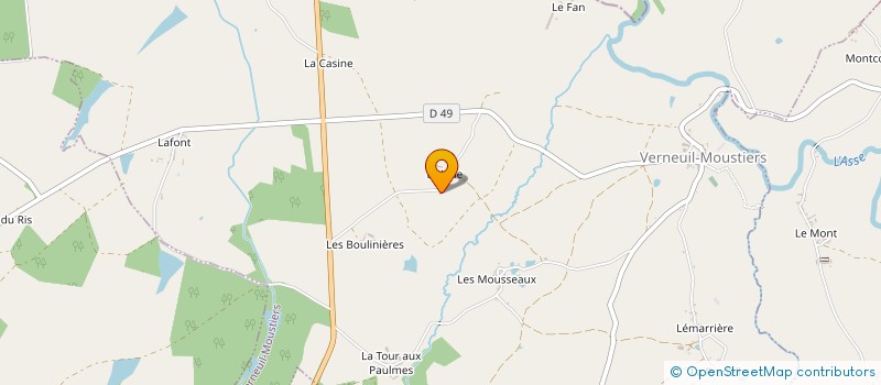 localisation de l'entreprise MONSIEUR ROGER DIOTON à VERNEUIL-MOUSTIERS