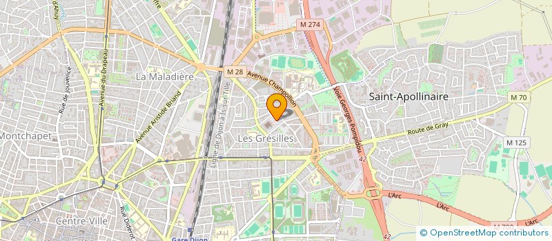 localisation de l'entreprise MONSIEUR ROGER DONDON à DIJON