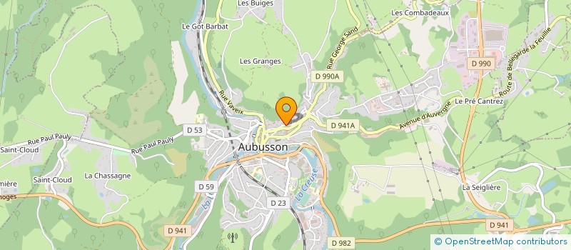 localisation de l'entreprise MONSIEUR ROGER DUPUIS à AUBUSSON