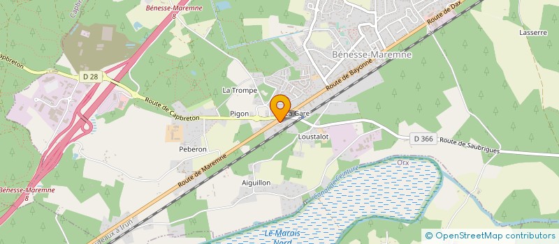 localisation de l'entreprise MONSIEUR ROGER FONTAGNERES  BENESSE-MAREMNE