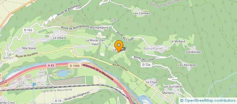 localisation de l'entreprise MONSIEUR ROGER FONTANET  BONVILLARET