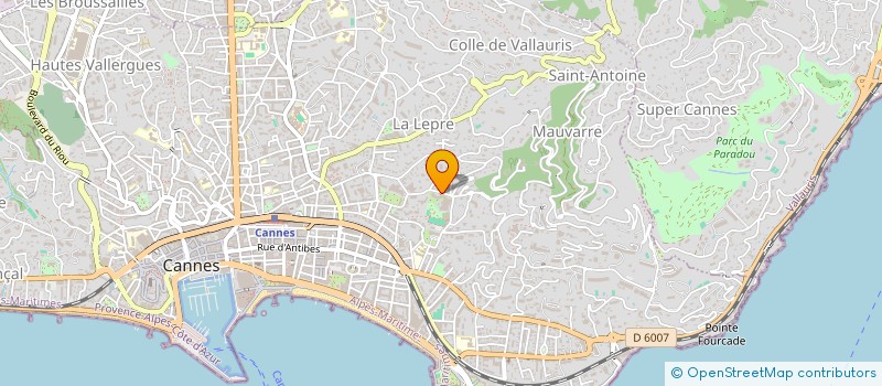 localisation de l'entreprise MONSIEUR ROGER FRANGOLACCI à CANNES