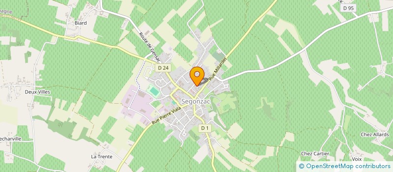 localisation de l'entreprise MONSIEUR ROGER GARNIER à SEGONZAC