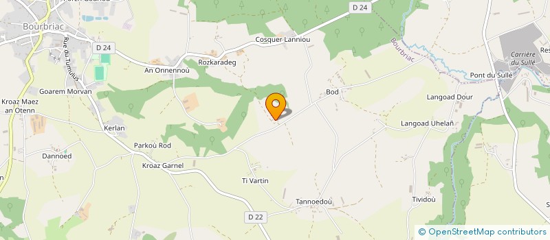 localisation de l'entreprise MONSIEUR ROGER GESTIN  BOURBRIAC