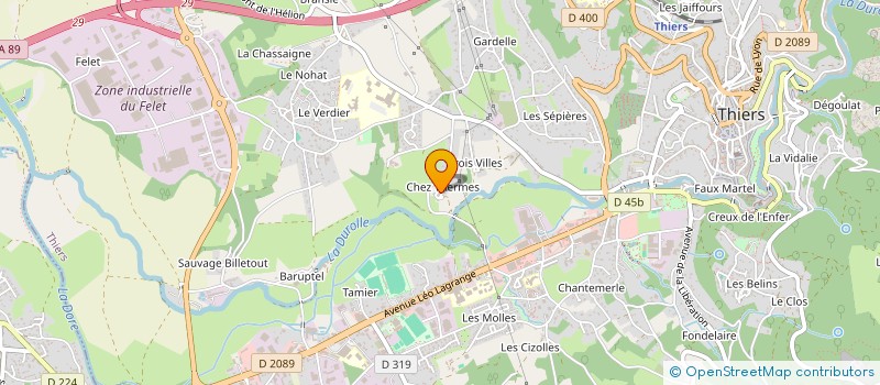 localisation de l'entreprise MONSIEUR ROGER GILBERT  THIERS