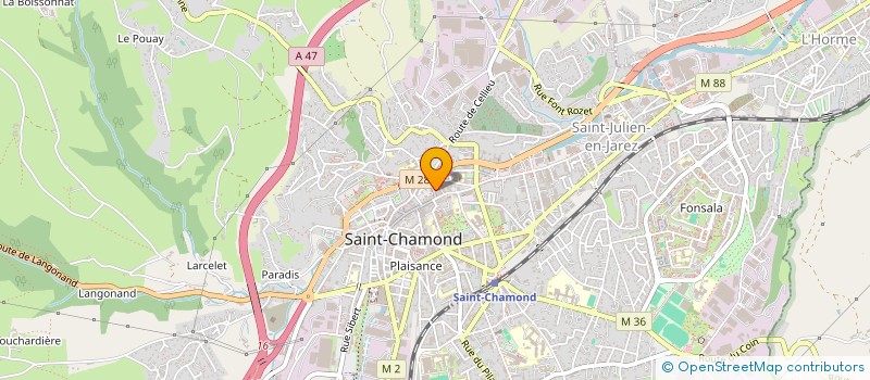 localisation de l'entreprise MONSIEUR ROGER HIVERT  SAINT-CHAMOND