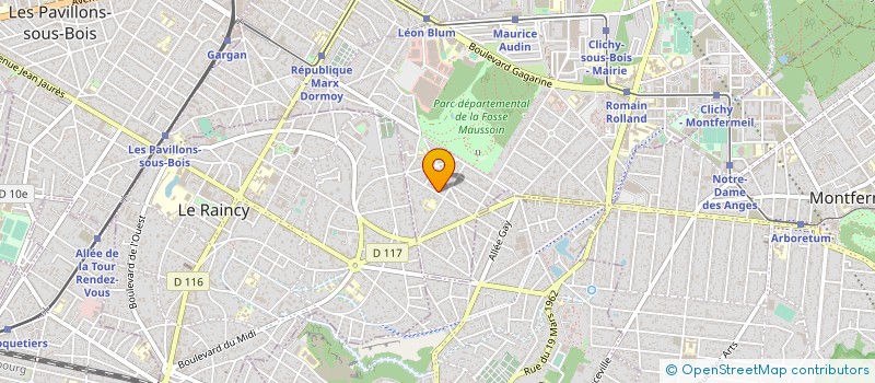 localisation de l'entreprise MONSIEUR ROGER HORTICA  CLICHY-SOUS-BOIS