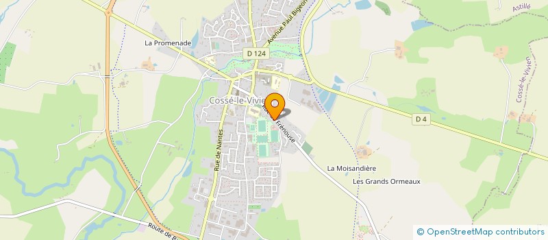 localisation de l'entreprise MONSIEUR ROGER HOUDELINE  COSSE-LE-VIVIEN