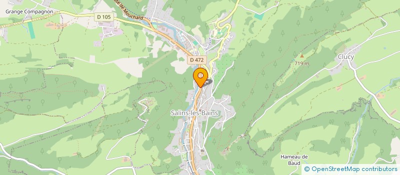 localisation de l'entreprise MONSIEUR ROGER HURBIN  SALINS-LES-BAINS