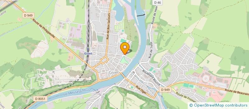 localisation de l'entreprise MONSIEUR ROGER JARLOT  GIVET