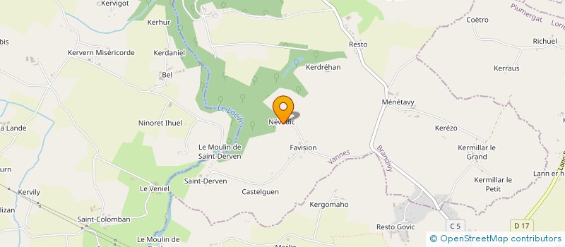 localisation de l'entreprise MONSIEUR ROGER JEHANNO  BRANDIVY