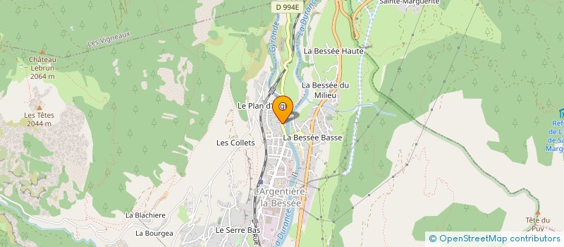 localisation de l'entreprise MONSIEUR ROGER JOUBERJEAN  L'ARGENTIERE-LA-BESSEE