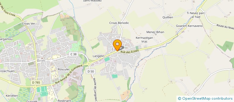 localisation de l'entreprise MONSIEUR ROGER KERNALEGUEN  BRIEC