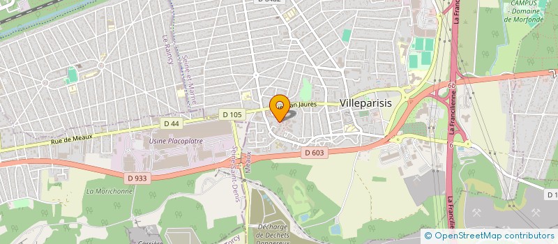 localisation de l'entreprise MONSIEUR ROGER KIZAMBA LUBAKI  VILLEPARISIS