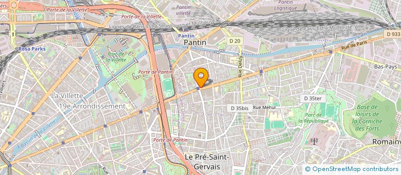 localisation de l'entreprise MONSIEUR ROGER KRIEF  PANTIN