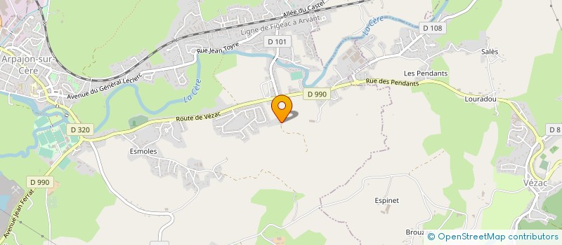 localisation de l'entreprise MONSIEUR ROGER LABRO à ARPAJON-SUR-CERE