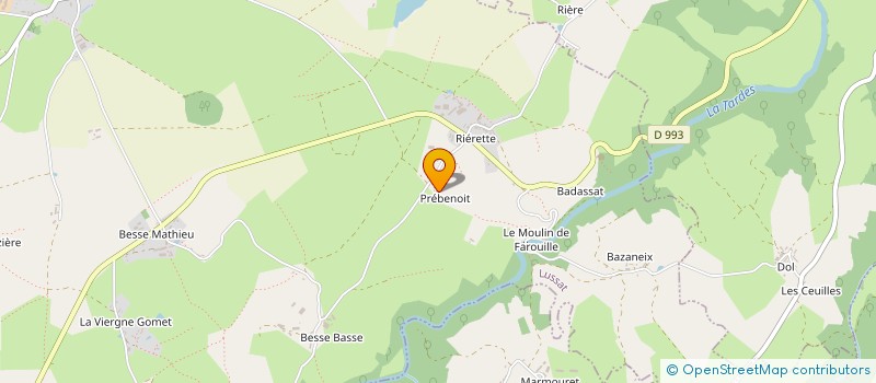 localisation de l'entreprise MONSIEUR ROGER LARDON  LUSSAT