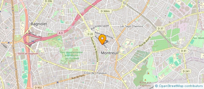 localisation de l'entreprise MONSIEUR ROGER LAVRAIN à MONTREUIL