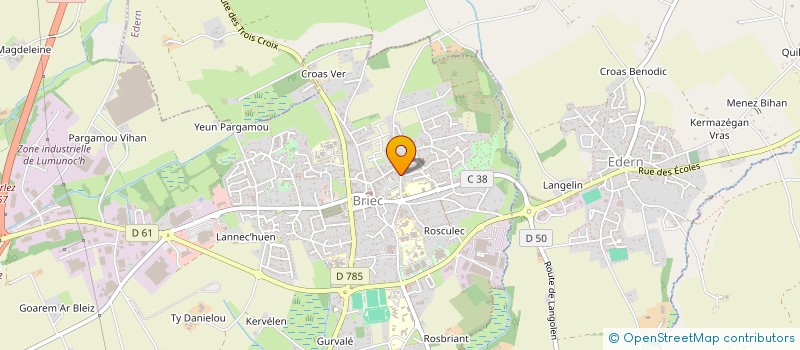 localisation de l'entreprise MONSIEUR ROGER LE BERRE  BRIEC