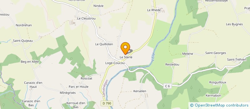 localisation de l'entreprise MONSIEUR ROGER LE GUYADER à LANVENEGEN