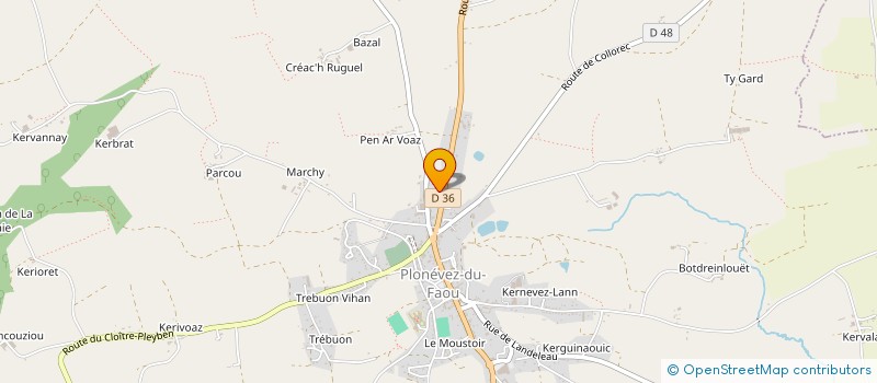 localisation de l'entreprise MONSIEUR ROGER LE PAGE  PLONEVEZ-DU-FAOU