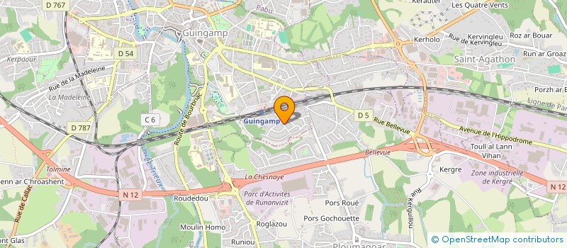 localisation de l'entreprise MONSIEUR ROGER LE PERSONNIC  GUINGAMP