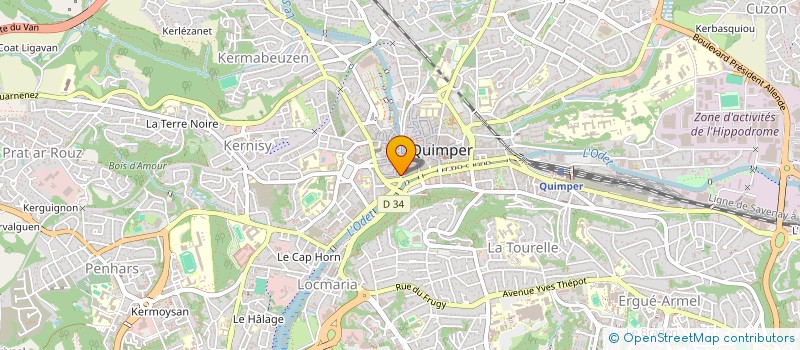 localisation de l'entreprise MONSIEUR ROGER LE ROY  QUIMPER