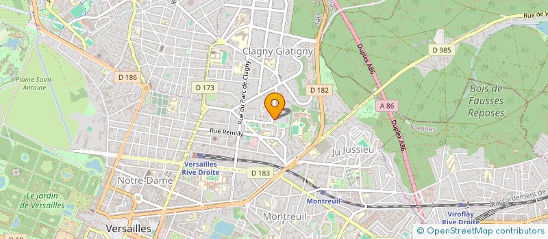 localisation de l'entreprise MONSIEUR ROGER LEROUX à VERSAILLES