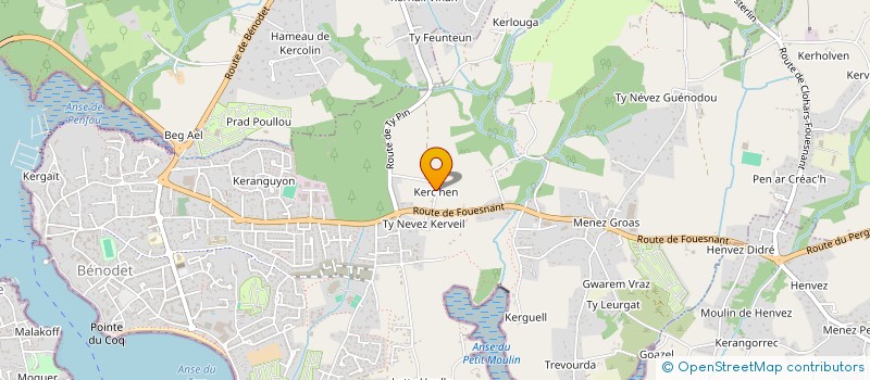 localisation de l'entreprise MONSIEUR ROGER MARTINACHE  BENODET