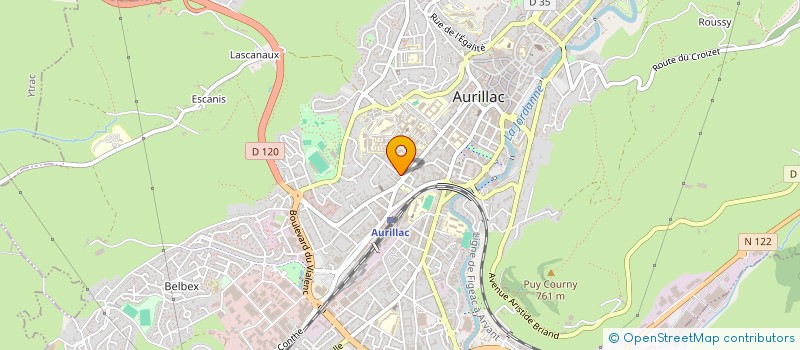 localisation de l'entreprise MONSIEUR ROGER MARTINET à AURILLAC