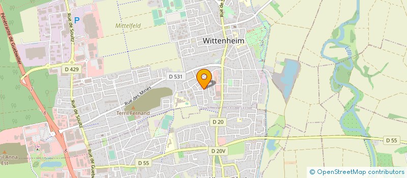 localisation de l'entreprise MONSIEUR ROGER MATTLER à WITTENHEIM